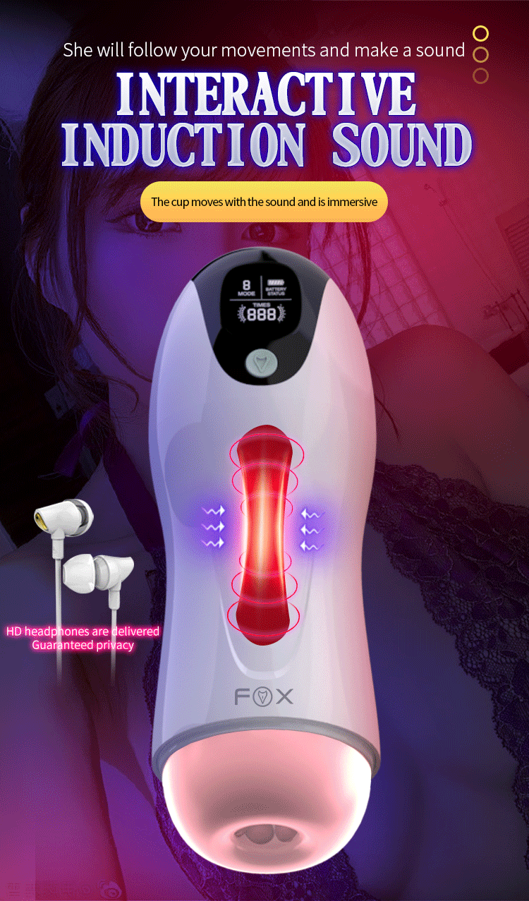 Automatic Suction Simulation Sex Toys, Telescopic, Intelligent, with Sound and Heating – Best Male Masturbators