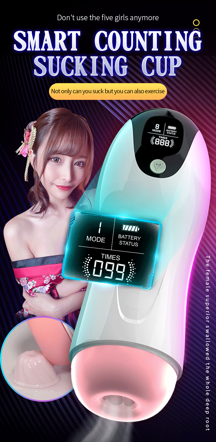Automatic Suction Simulation Sex Toys, Telescopic, Intelligent, with Sound and Heating – Best Male Masturbators