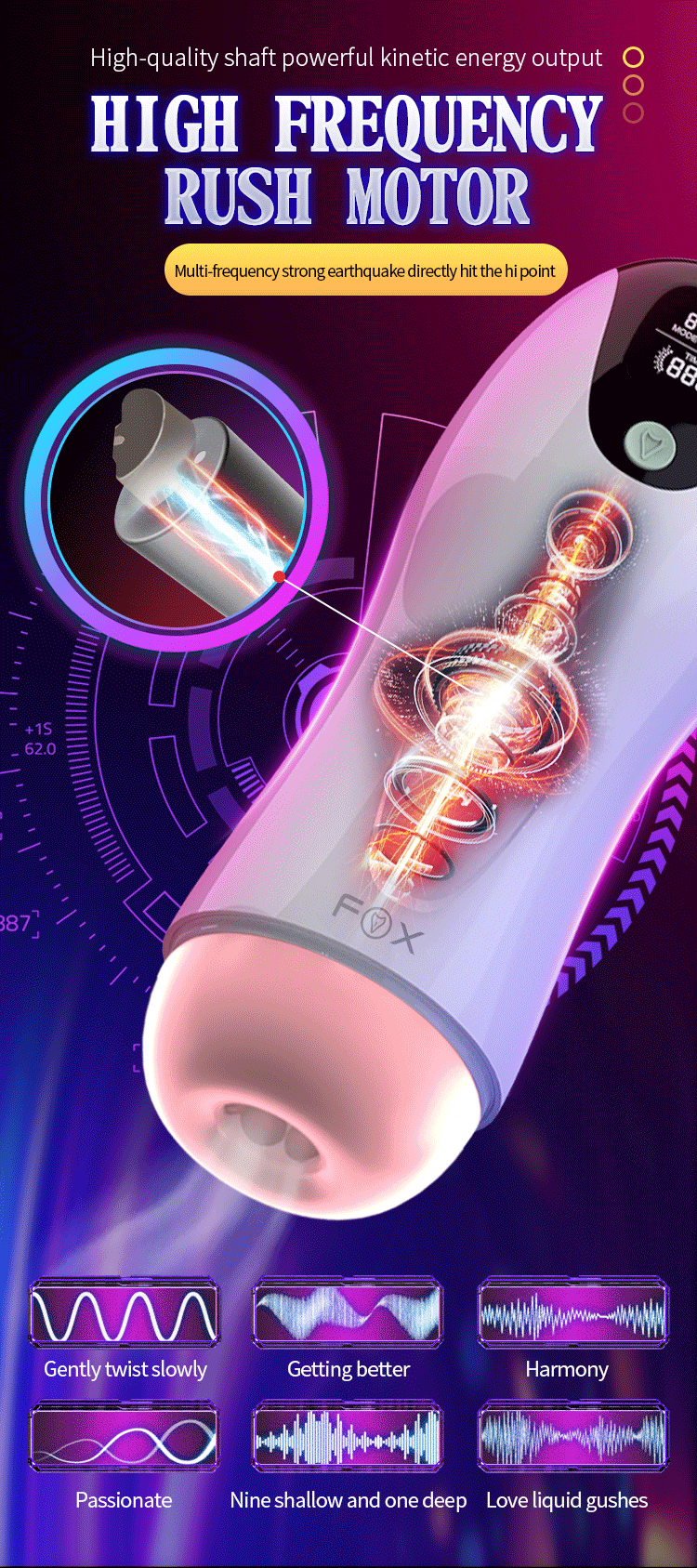 Automatic Suction Simulation Sex Toys, Telescopic, Intelligent, with Sound and Heating – Best Male Masturbators