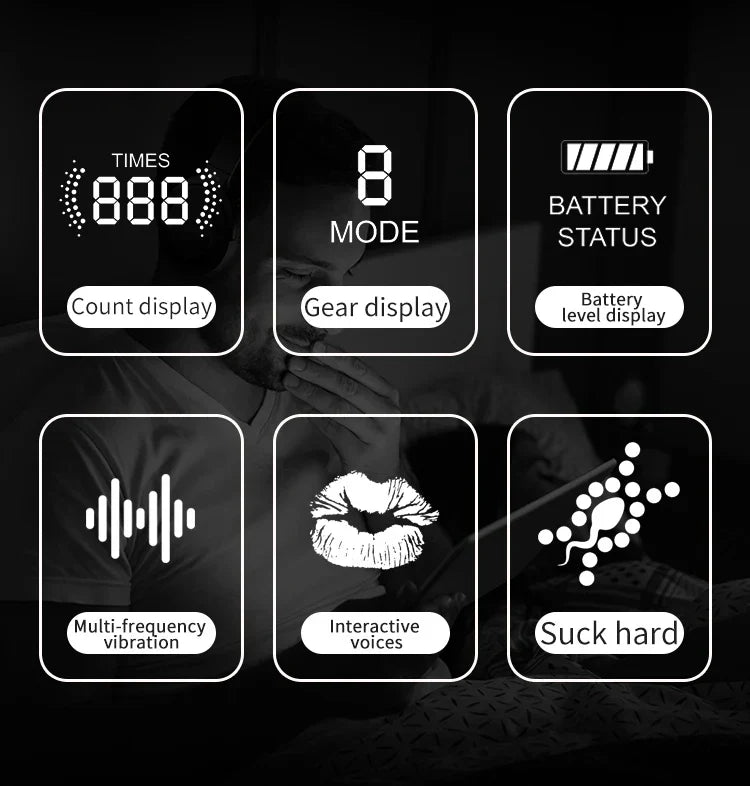 Automatic Suction Simulation Sex Toys, Telescopic, Intelligent, with Sound and Heating – Best Male Masturbators