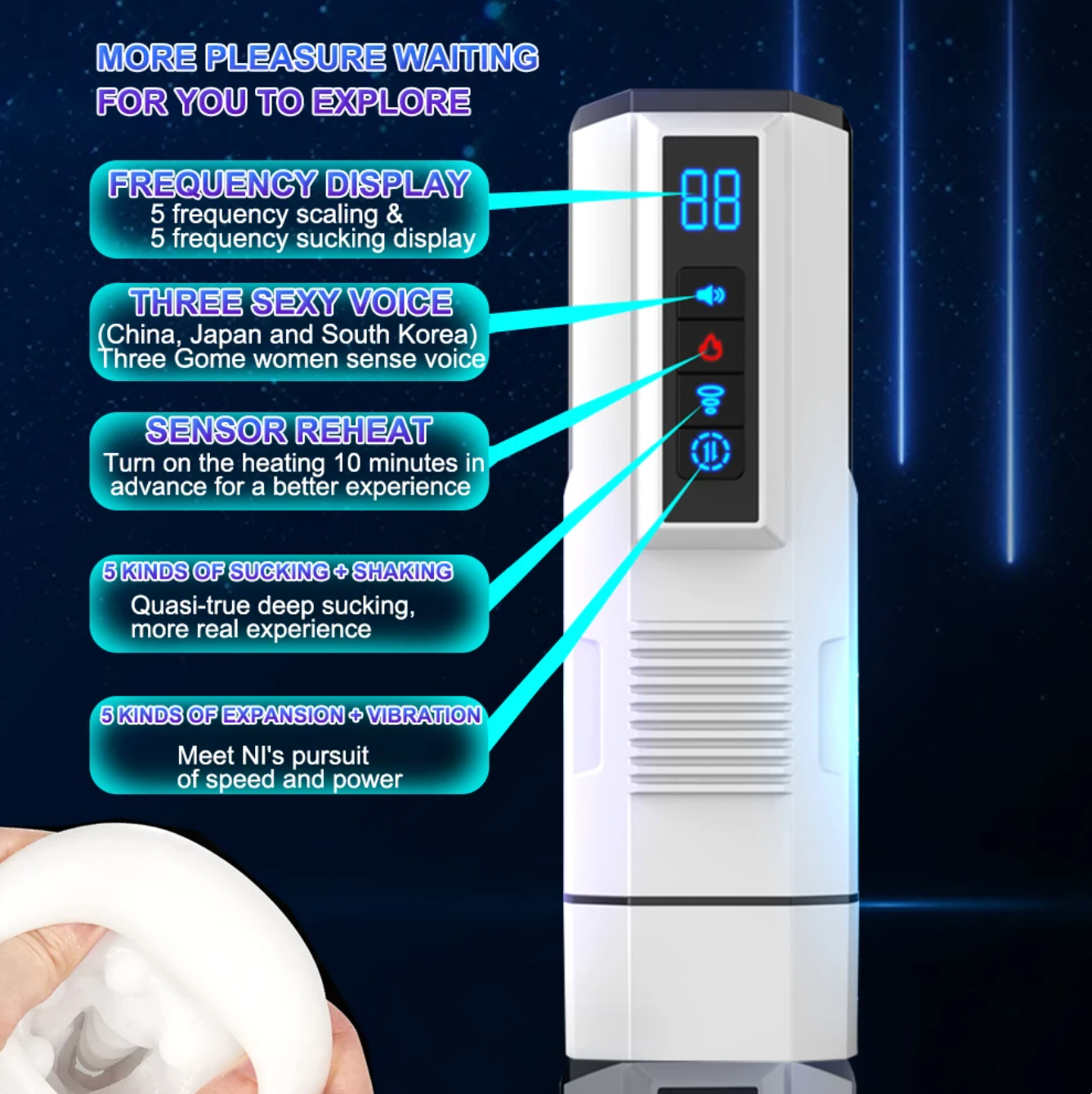 Automatic Telescopic Male Masturbator Cup with Suction and Vibration – Masturbation Machine