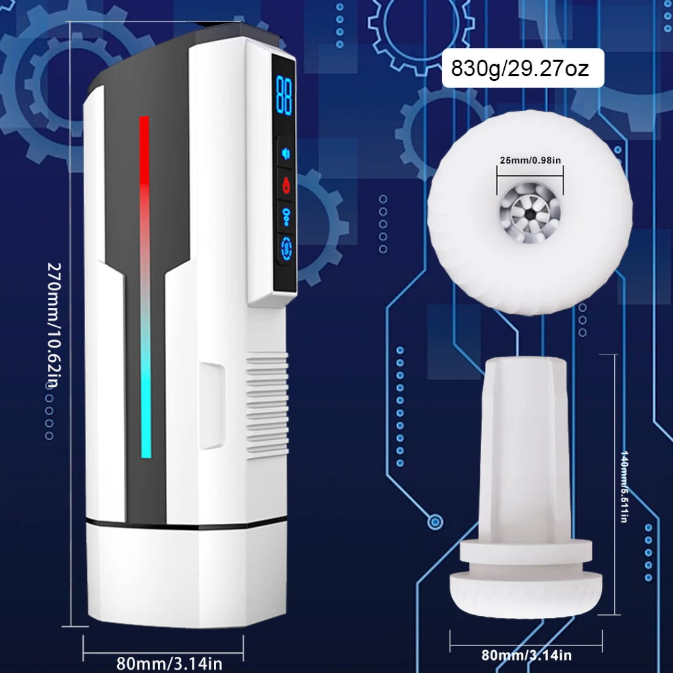 Automatic Telescopic Male Masturbator Cup with Suction and Vibration – Masturbation Machine