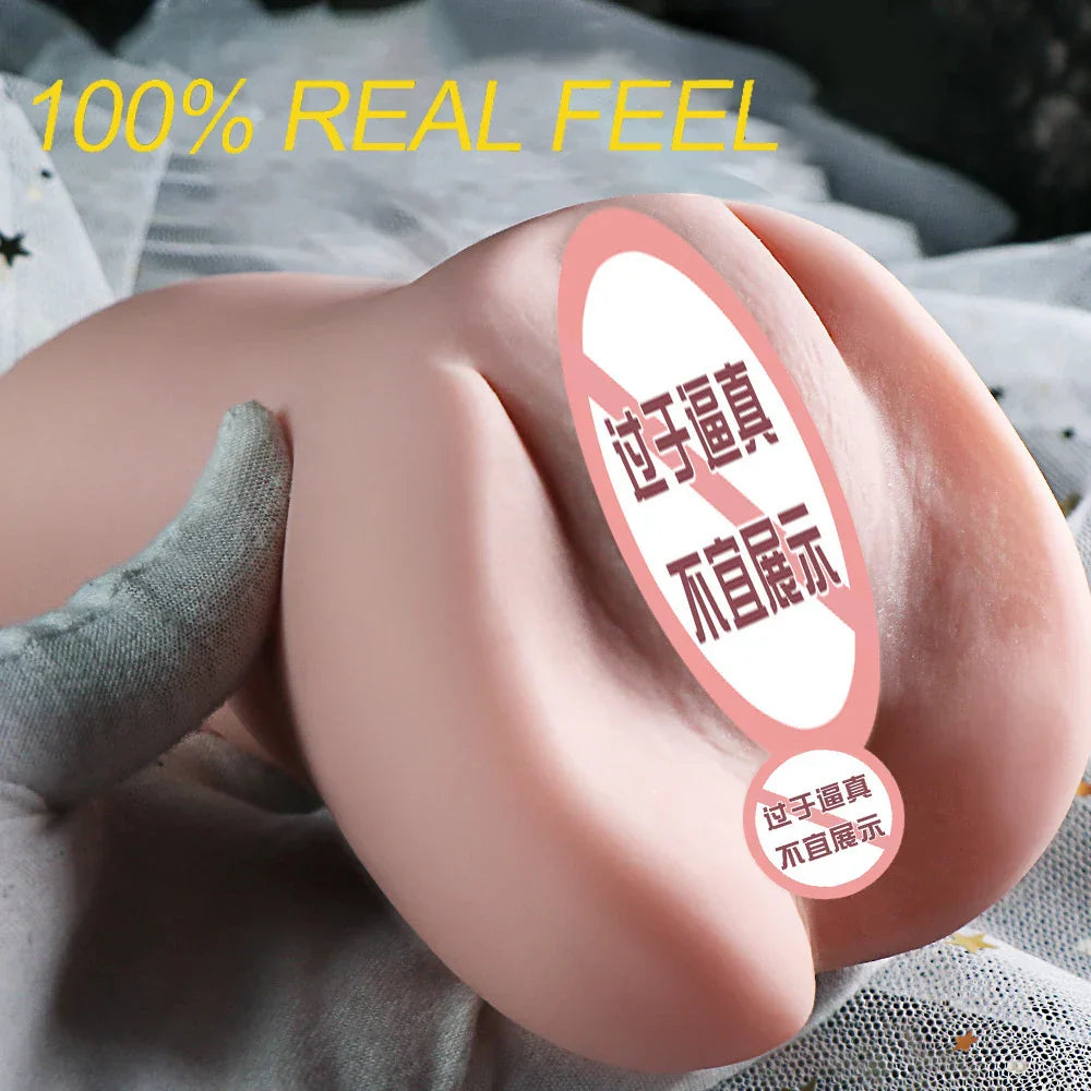 3 IN 1 Realistic Artificial Deep Throat, Male Masturbator with Oral Suction and Realistic Rubber Vagina 