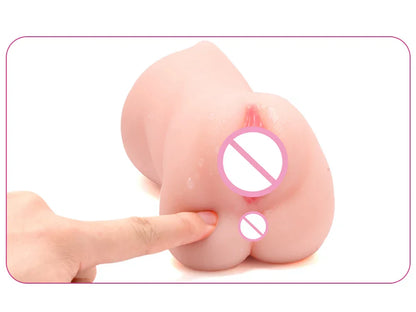 3 IN 1 Realistic Artificial Deep Throat, Male Masturbator with Oral Suction and Realistic Rubber Vagina 