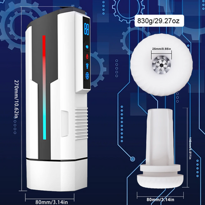 Copa Masturbadora Masculina Telescópica Automática con Succión y Vibración – Máquina de Masturbación